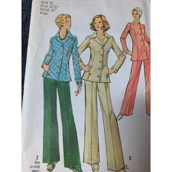 Simplicity Misses Shirt jacket pants Sewing Pattern sz 10 6229 - uncut - Picture 3 of 11